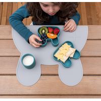 We Might Be Tiny Bunny Silicone Snack Container - Dusty Rose